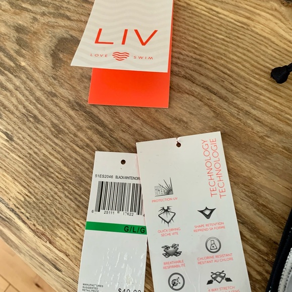 Bikini bottom Size Large Black and White NWOT - Picture 5 of 5